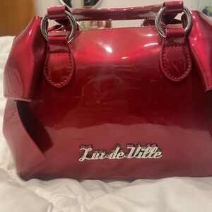 Lux de Ville Red Patent handbag